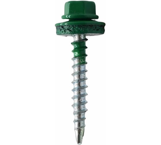 Изображение товара Кровельный саморез Rizzel 4,8x70 RAL 6029, сверло №1, 100 шт. 00000325530