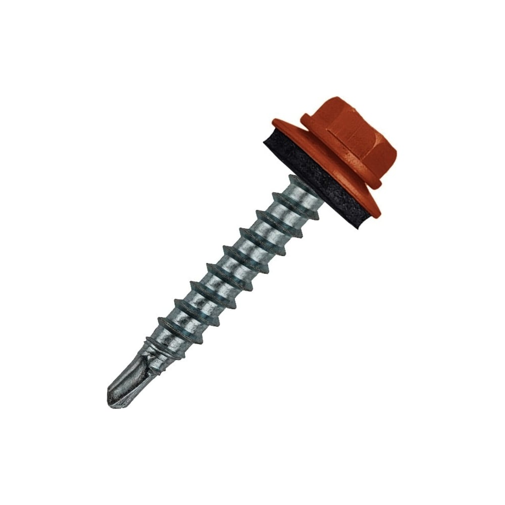 Изображение товара Кровельный саморез Rizzel 4,8x70 RAL 8029 с пресс-шайбой 100 шт