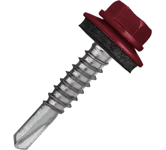 Изображение товара Кровельный саморез Rizzel 5,5x19 RAL 3005, сверло №3, 250 шт. 00000317082
