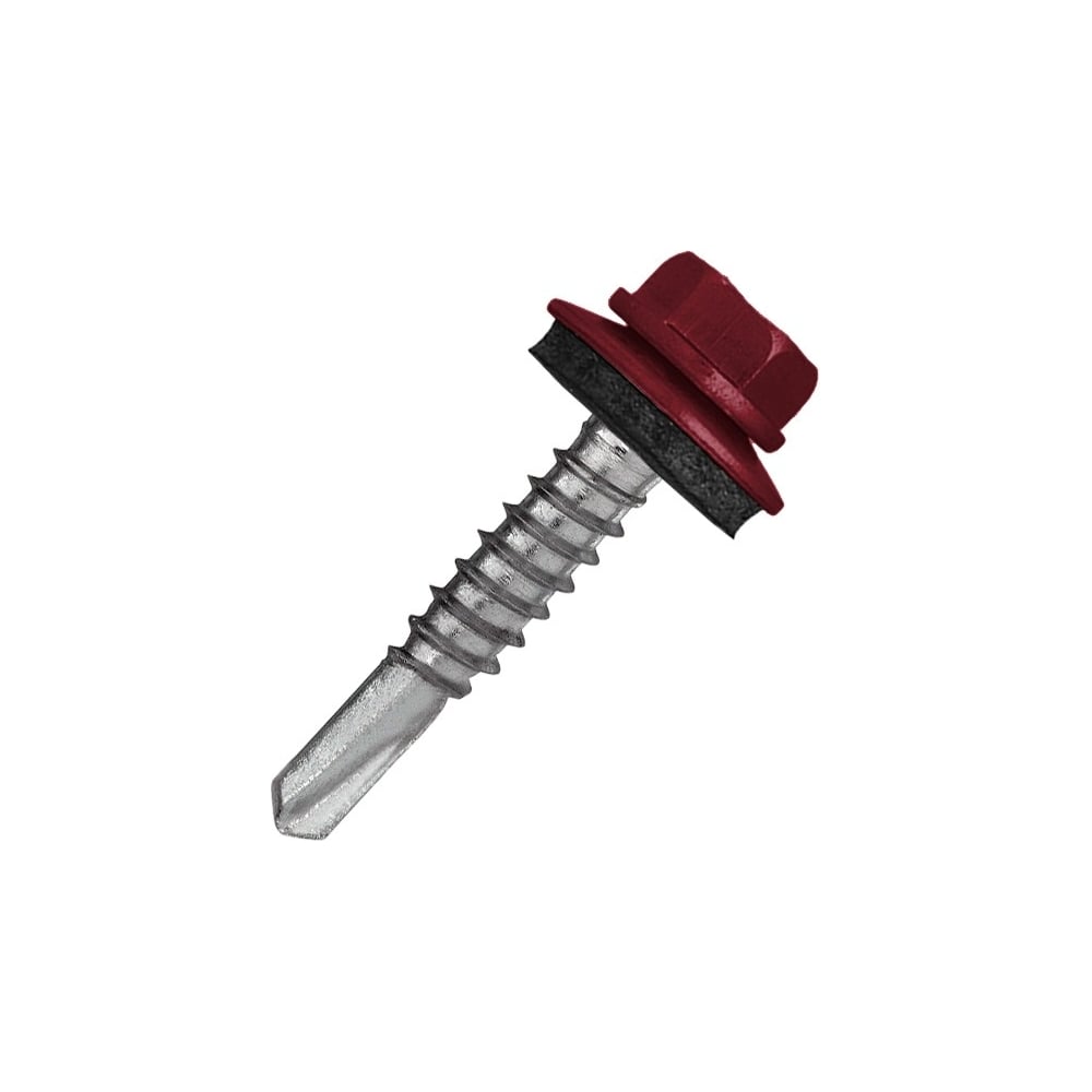 Изображение товара Кровельный саморез Rizzel 5,5x19 RAL 3005 с сверлом №3, 4000 шт.