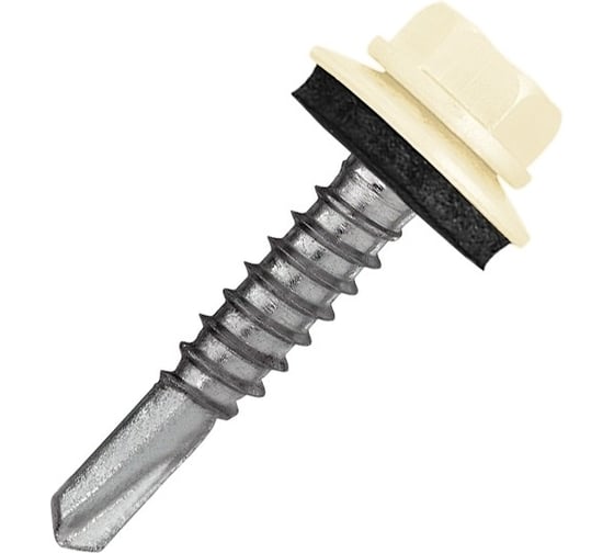 Изображение товара Кровельный саморез Rizzel 5,5x19 RAL 1015, сверло №3, 250 шт. 00000328656