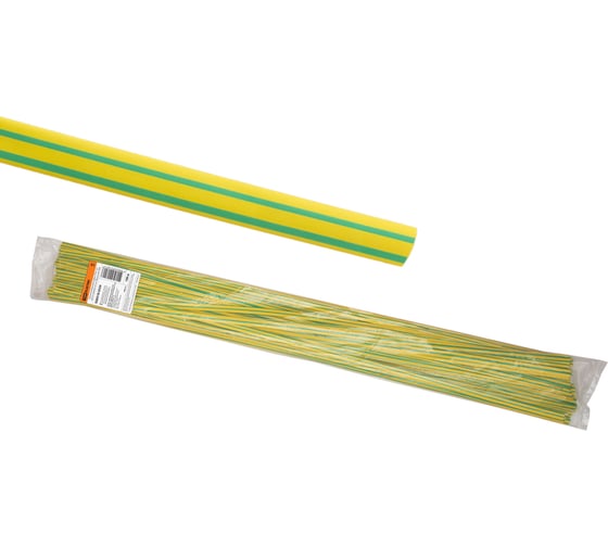 Изображение товара Термоусаживаемая трубка TDM ELECTRIC ТУТнг 4/2 желто-зелёная по 1 м, упаковка 100 штук SQ0518-0329