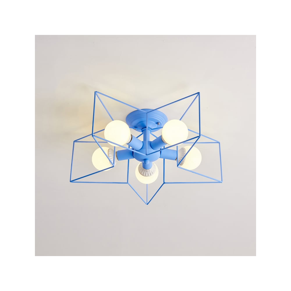 Изображение товара Потолочная люстра IMPERIUMLOFT ASTERI Blue 101313-26, 5 ламп, голубой дизайн