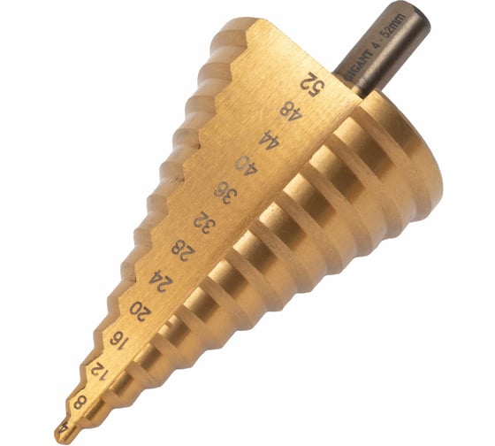 Изображение товара Сверло ступенчатое 4x52мм, шаг 4, HSS Gigant GSD 11059