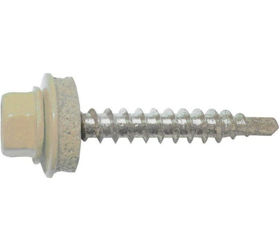 Изображение товара Кровельный саморез Rizzel 4,8x50 RAL 1015 сверло №1, 2000 шт 00000337222