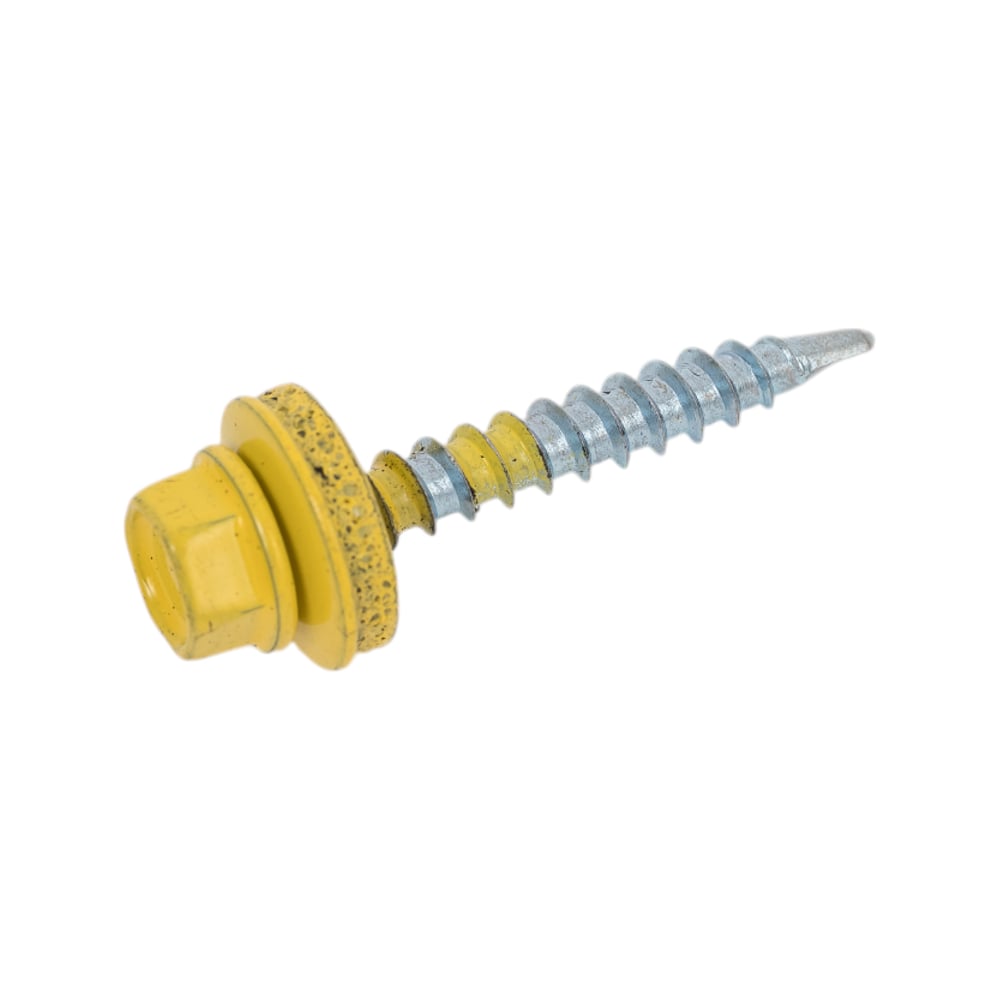 Изображение товара Кровельный саморез Rizzel 4,8x50 RAL 1018 с пресс-шайбой 150 шт