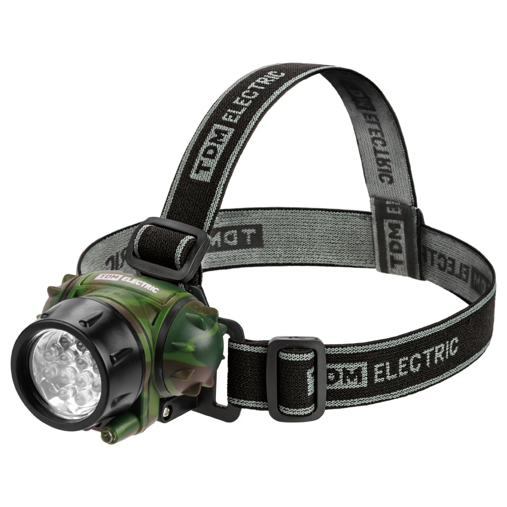 Фонарь TDM ELECTRIC Тактика 5, налобный 12+2 LED, 94 лм, бат. 3*AАА, SQ0350-0096