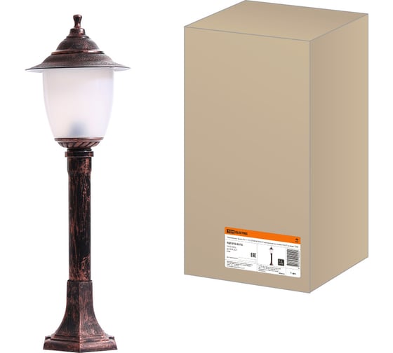 Изображение товара Светильник TDM ELECTRIC Прага Эл-11-73-075М 60 Вт Е27 напольный на стойке h-0.75 м медь SQ0330-0515