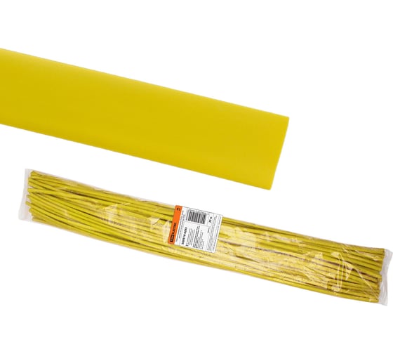 Изображение товара Термоусаживаемая трубка TDM ELECTRIC ТУТнг 40/20 желтая по 1м 25 м/упак SQ0518-0293