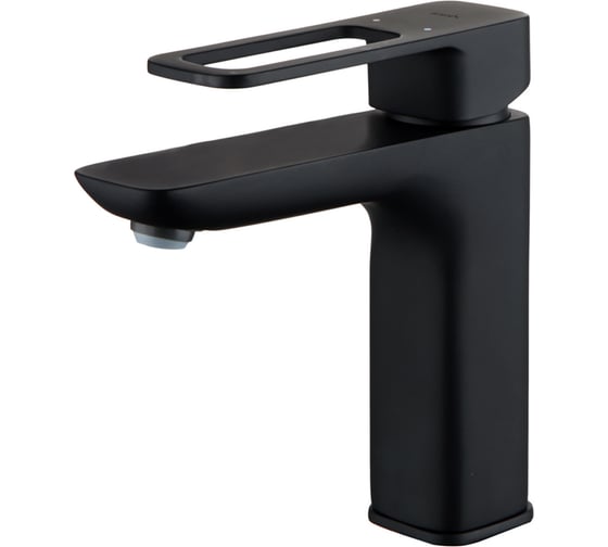 Изображение товара Комплект IDDIS 2в1: смеситель и выпуск умывальника черный с переливом, черный матовый, Slide, SLIBL00i01K