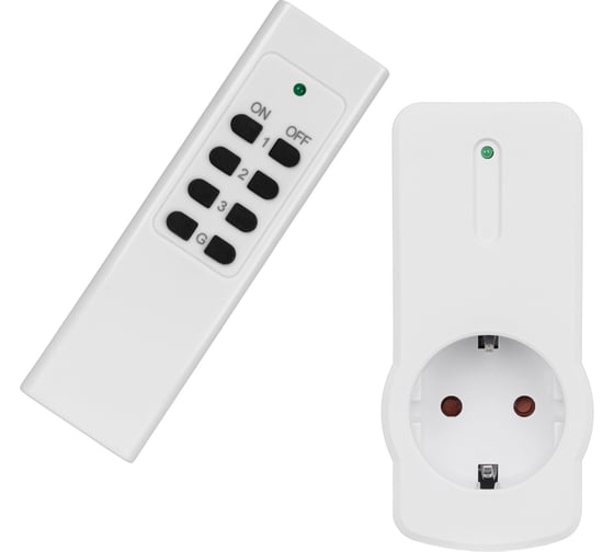 Изображение товара Комплект для беспроводного управления розетками TDM ПУ3-Р1.1 1 приемник "Уютный дом" SQ1508-0204