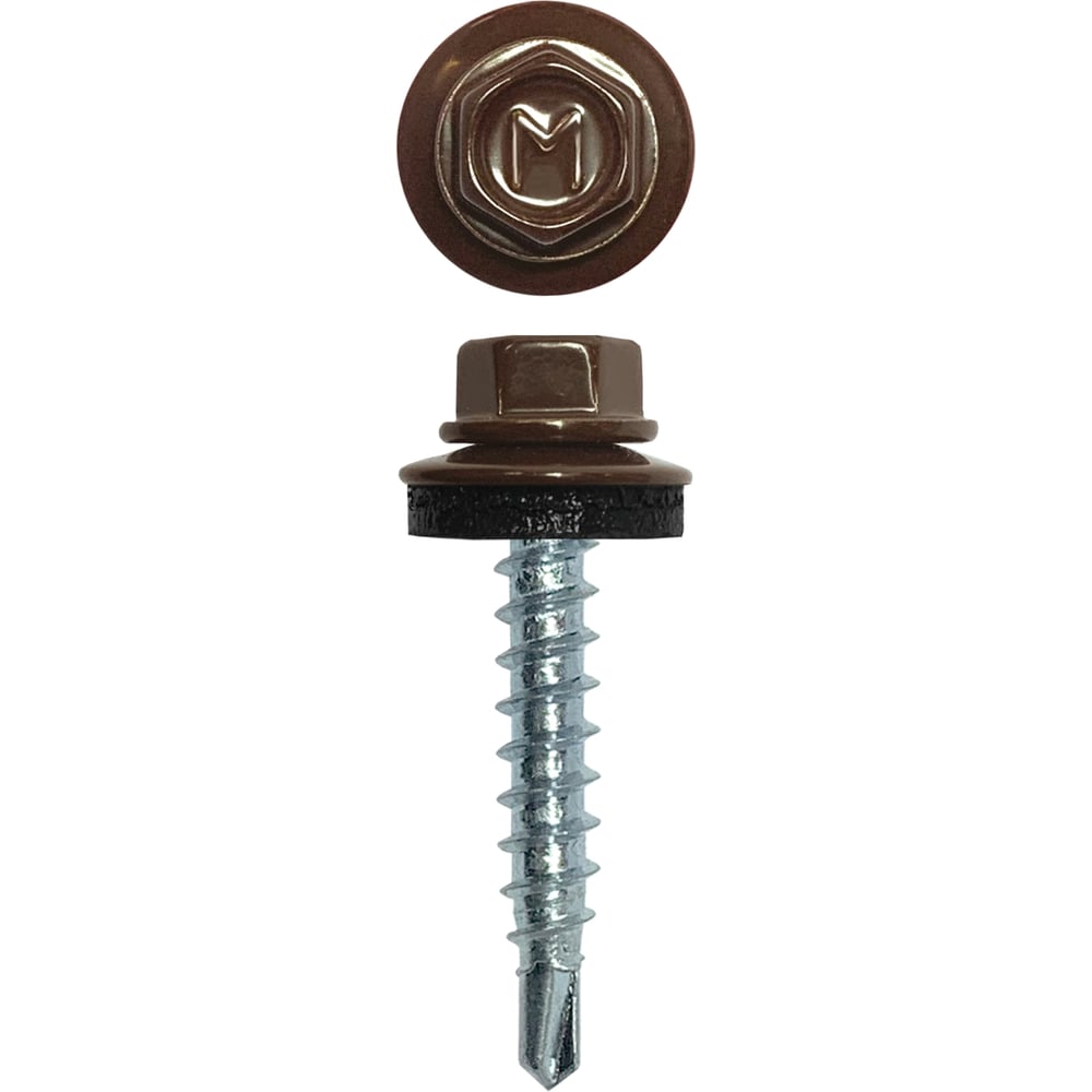 Изображение товара Кровельный саморез Rizzel 4,8x29 RAL 8017 с сверлом 250 шт
