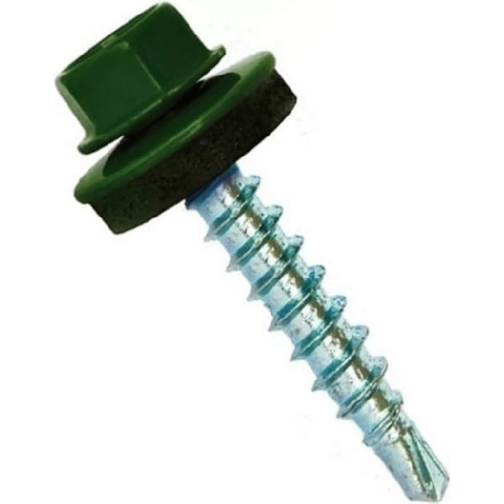 Изображение товара Кровельный саморез Rizzel 4,8x29 зеленый RAL 6002 с сверлом №1 3500 шт