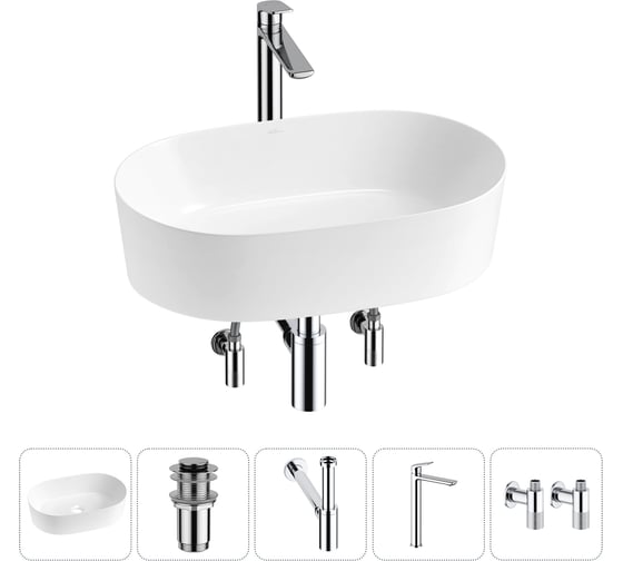 Изображение товара Набор Wellsee 5 в 1 Saint-Germain накладная раковина 56x37 см 20214999R