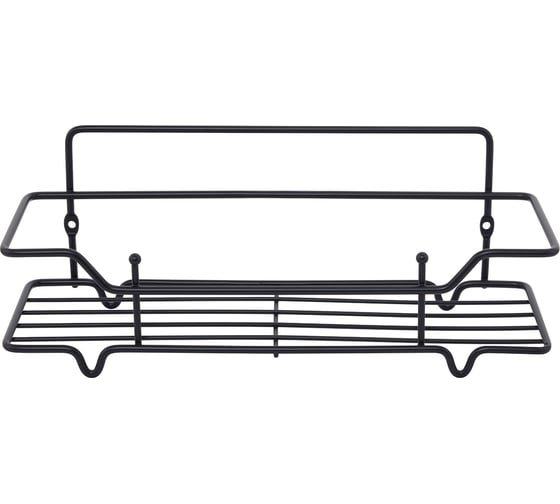 Изображение товара Полка одноярусная прямая Milardo Grid, проволока стальная, чёрный матовый, GRICS1BM44