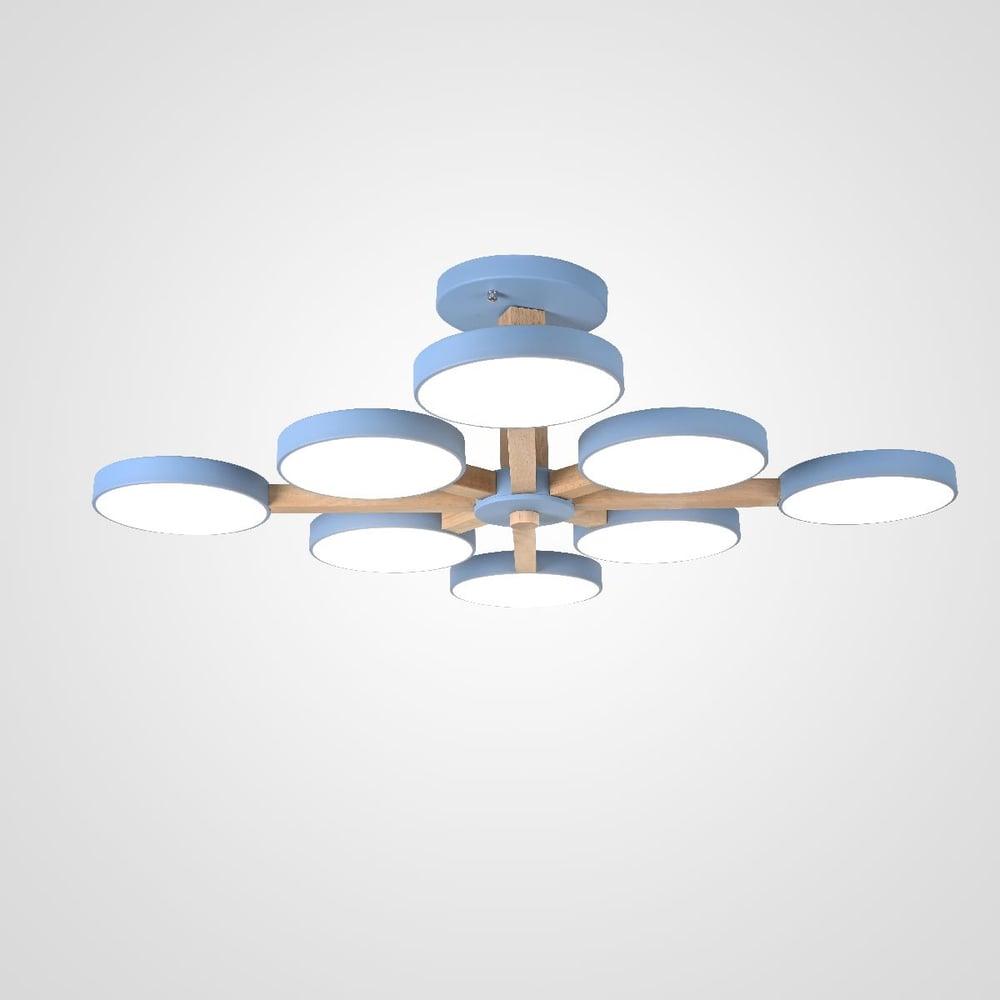 Изображение товара Потолочный светильник IMPERIUMLOFT TURNA L8 Blue с регулируемой цветностью и встроенными LED