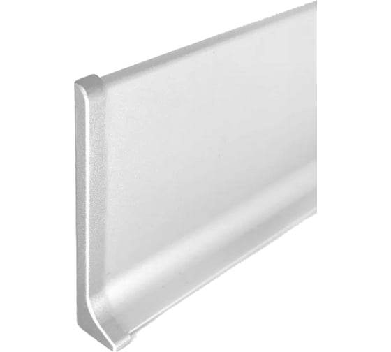 Изображение товара Плинтус алюминиевый ЭлитПроф L-образный 80x11x2500 мм, анодированное серебро апл 80 АСР 250