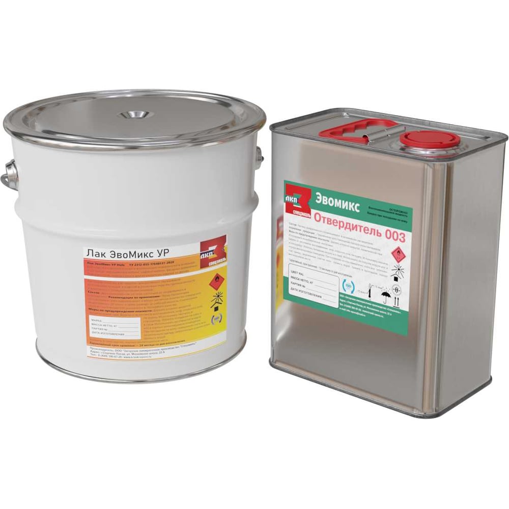 Изображение товара Полиуретановый глянцевый лак ЭвоМикс 10 кг для внутренних и наружных работ