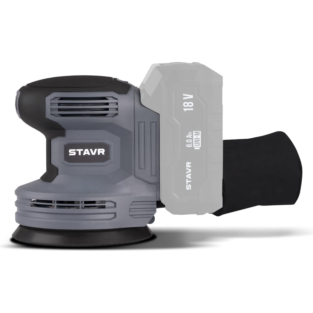 Изображение товара Машина эксцентриковая шлифовальная Stavr SOS 18-125V 125 мм полупрофессиональный