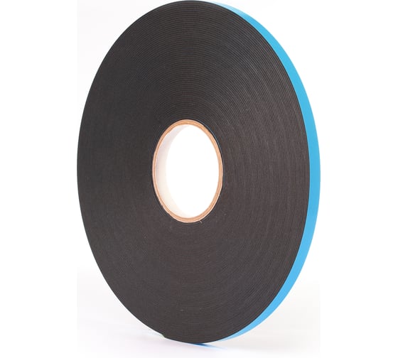 Изображение товара Двусторонняя клейкая лента на вспененной основе Биком серая 19 мм х 50 м толщина 1 мм 600416