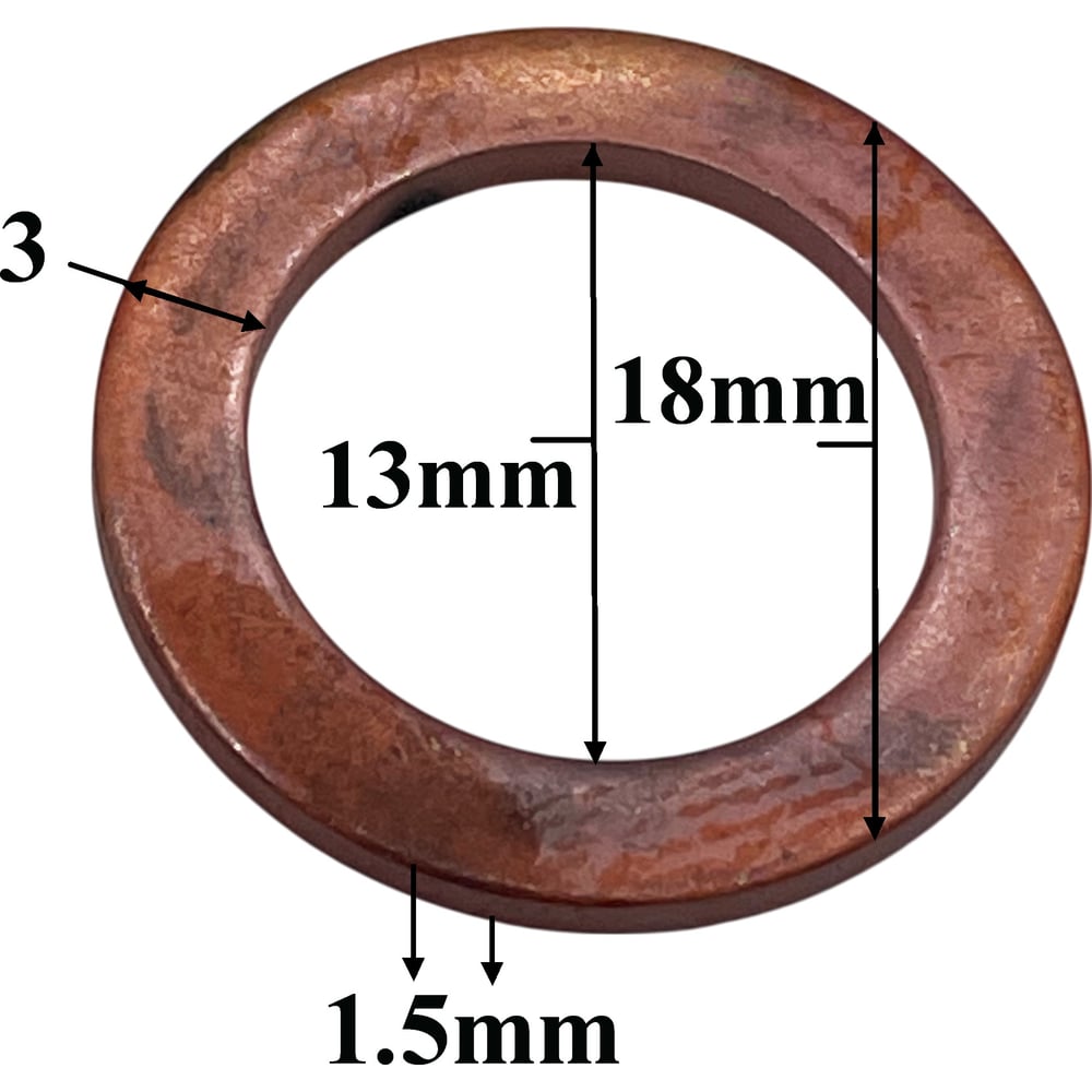 Изображение товара Прокладка КрепАвто Ф12*18*1,5 медная R3767 для надежного соединения