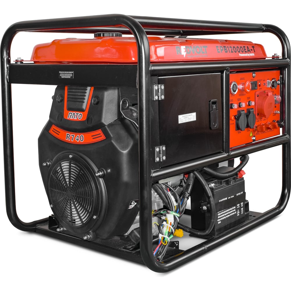 Изображение товара Бензогенератор REDVOLT EPB12000EA-T мощность 11 кВт, 380 В, мобильный