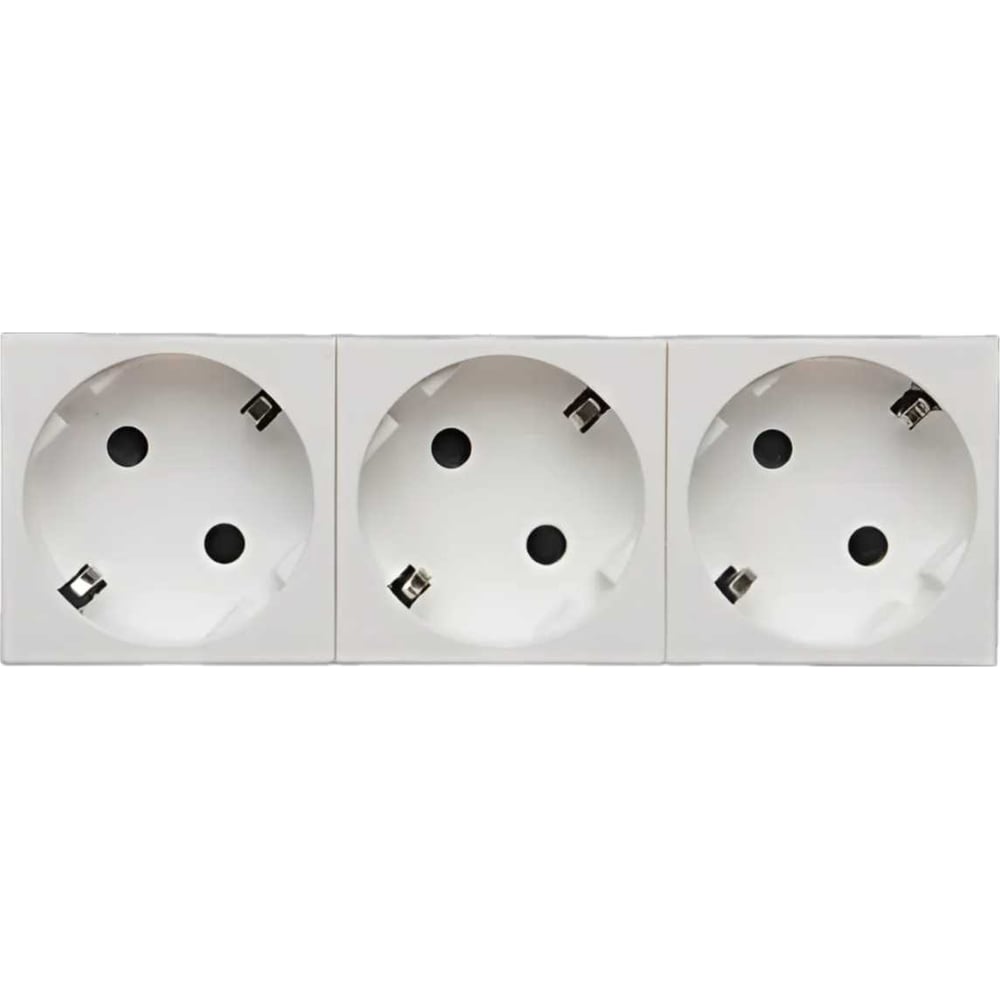 Изображение товара Электрическая розетка SPL 200019 3x2К+З со шторками 6 шт