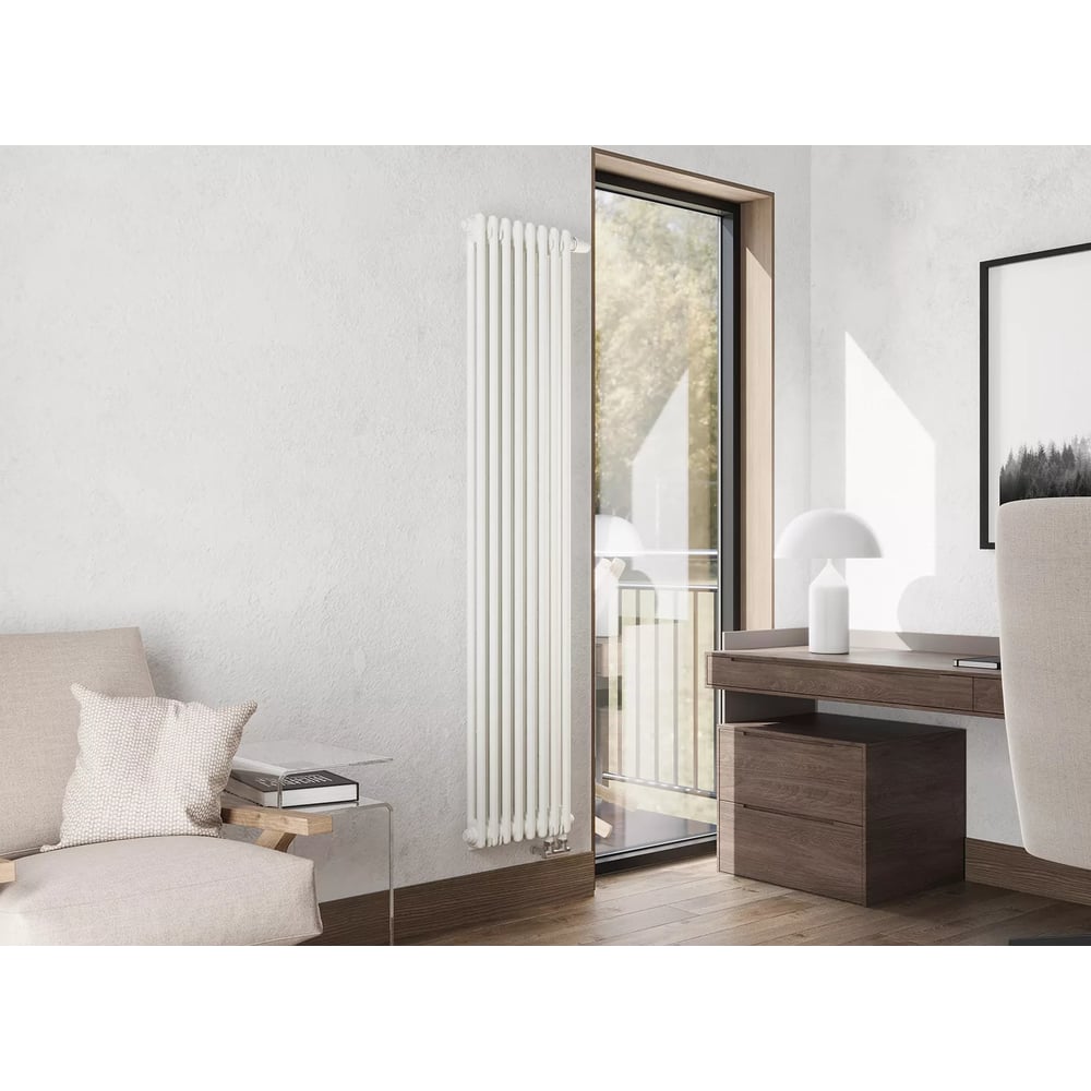 Изображение товара Вертикальный трубчатый радиатор GUARDO Nova Siluet 1800 мм 6 секций белый матовый