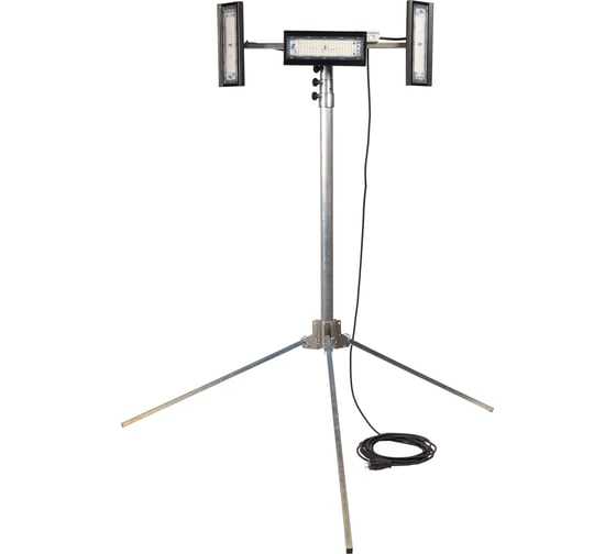 Изображение товара Прожектор уличный светодиодный REXPO на штативе 5,5 м 3x100W 6500K черный IP65( арт. ) РЭК-5,5х3/100