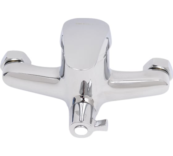 Изображение товара Универсальный смеситель Эверест с плоским прямым изливом и переключателем для душа B22-022