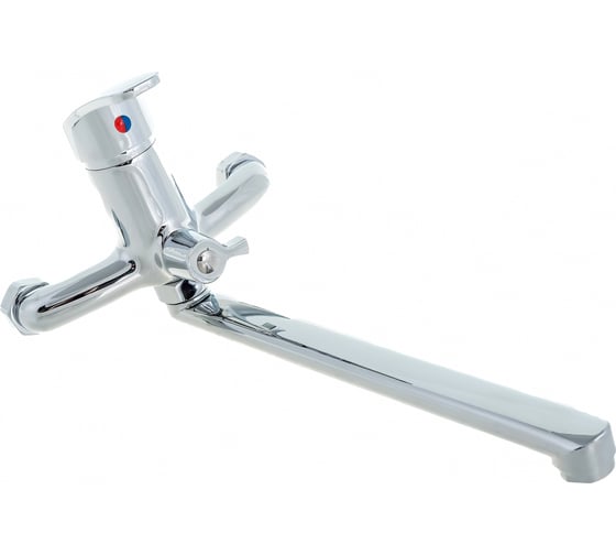 Изображение товара Универсальный смеситель Эверест с плоским прямым изливом и переключателем для душа B22-029M