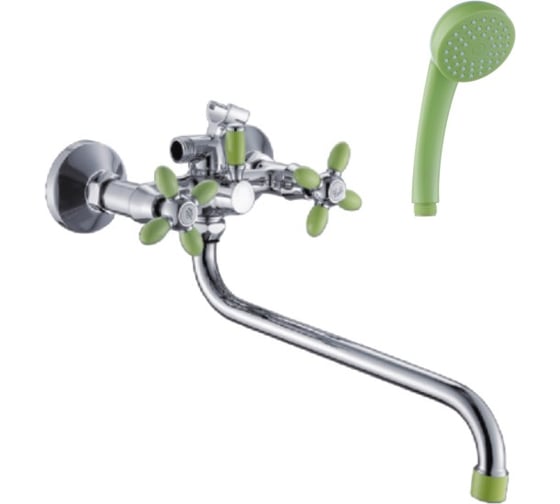 Изображение товара Универсальный смеситель Эверест с круглым изливом и переключателем для душа B22-071E