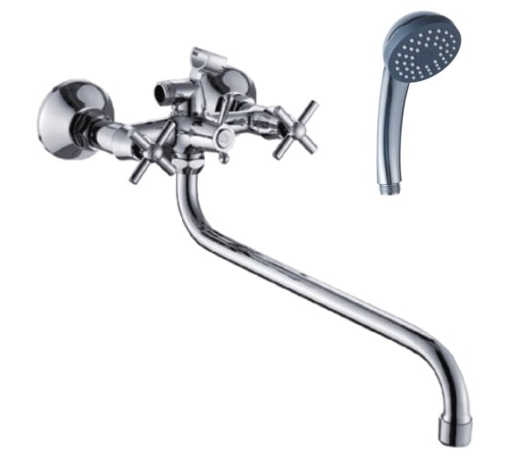 Изображение товара Универсальный смеситель Эверест с круглым изливом и переключателем для душа B22-316