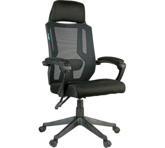 Изображение товара Кресло руководителя Helmi HL-E32 Ergo LUX, регулируемый подлокотник, подголовник и поясничный упор, ткань черная 284606