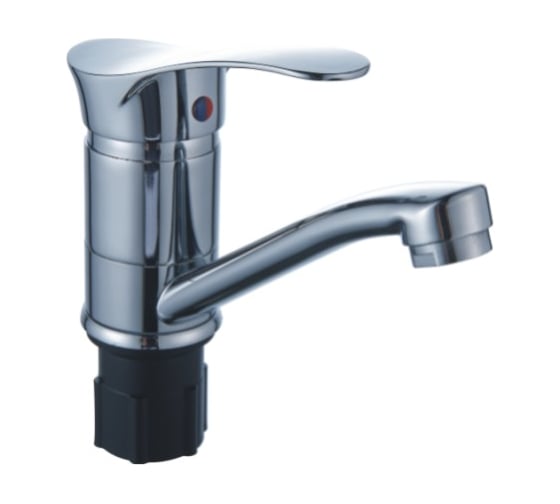 Изображение товара Смеситель для кухни Эверест с коротким изливом, крепление гайка, без гибкой подводки B45-019M