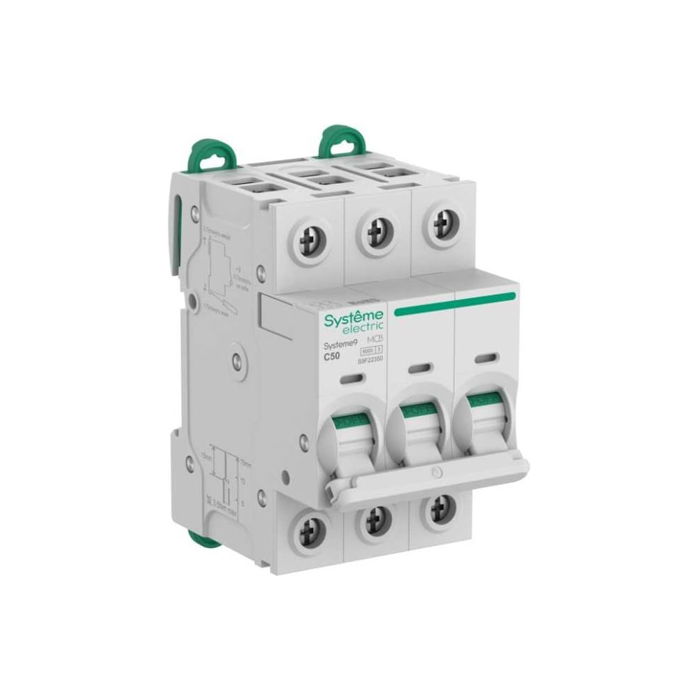Изображение товара Автоматический выключатель Systeme Electric Systeme9 50A 3P 6kA 400В IP20