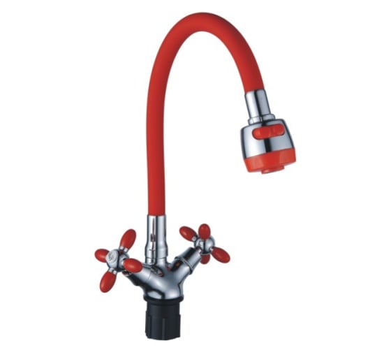 Изображение товара Смеситель для кухни Эверест с гибким изливом, крепление гайка B57-071C