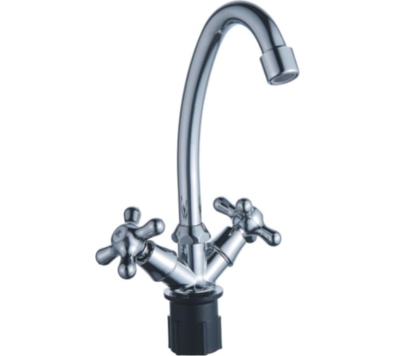 Изображение товара Смеситель для кухни Эверест с высоким изливом, крепление гайка, без гибкой подводки B49-340M