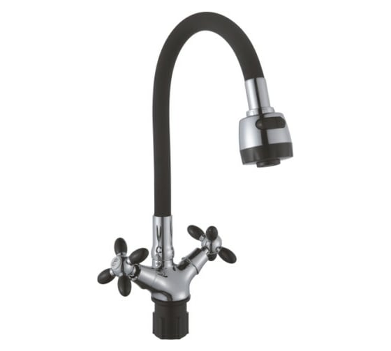 Изображение товара Смеситель для кухни Эверест с гибким изливом, крепление гайка B57-071F