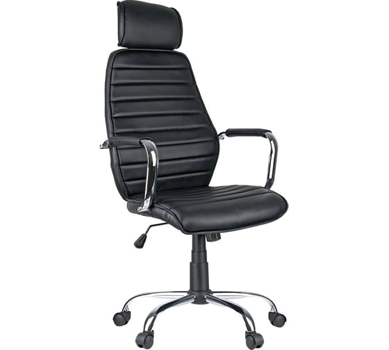 Изображение товара Кресло руководителя Helmi HL-E05 Event, экокожа черная, хром, механизм качания 274825