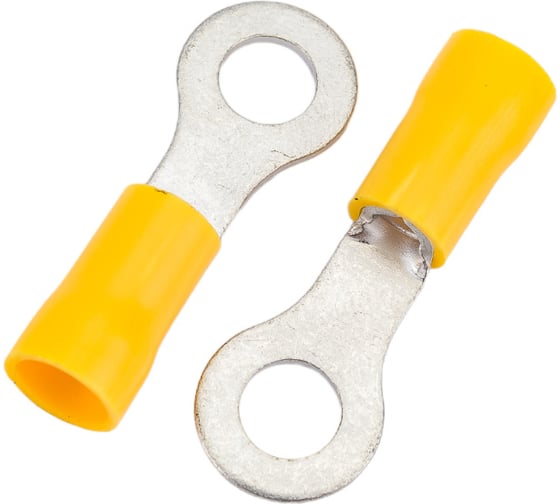 Изображение товара Кольцевой изолированный наконечник KLR ROV-606 с ПВХ манжетой 4.6...6.6мм2/М6/Жёлтый/6500606