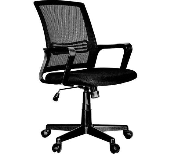 Изображение товара Кресло оператора Helmi HL-M07 Comfort ткань, спинка сетка черная/сиденье TW черная 306211