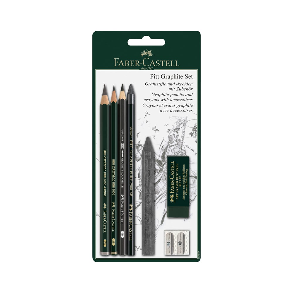 Набор чернографитных карандашей Faber-Castell ластик faber castell
