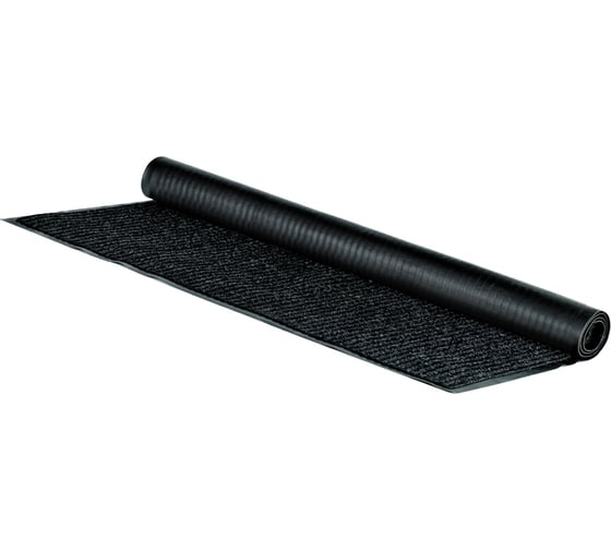 Изображение товара Влаговпитывающий ворсовый ребристый коврик OfficeClean 120х150 см, черный 285742