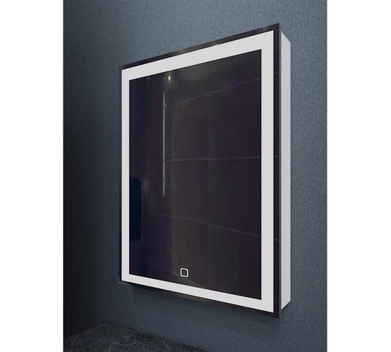 Изображение товара Зеркало шкаф MIXLINE Минио 600х800 мм, правый, сенсорный выкл, светодиодная подсветка 547083