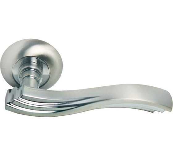 Изображение товара Дверная ручка MORELLI "Мираж" MH-14 SN/CP, цвет - белый никель/ хром 9008947