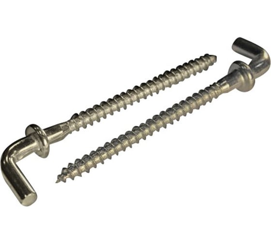 Изображение товара Шуруп-крючок ЦКИ Г-обр., 4.4х68, с фланцем, белый, уп. 25 шт. 65906