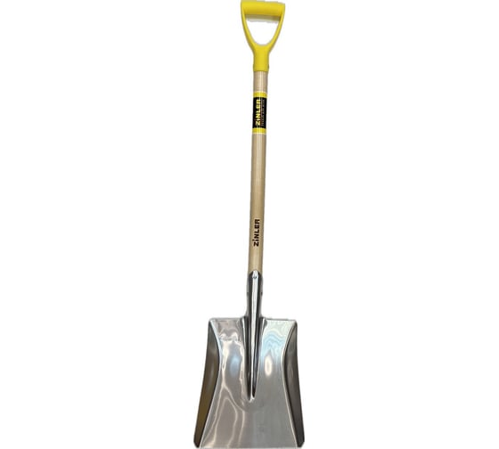 Изображение товара Лопата алюминиевая совковая ZINLER тип 1, с деревянным черенком 740 мм и ручкой, Z1.16H2G ЛАлСЧ2р