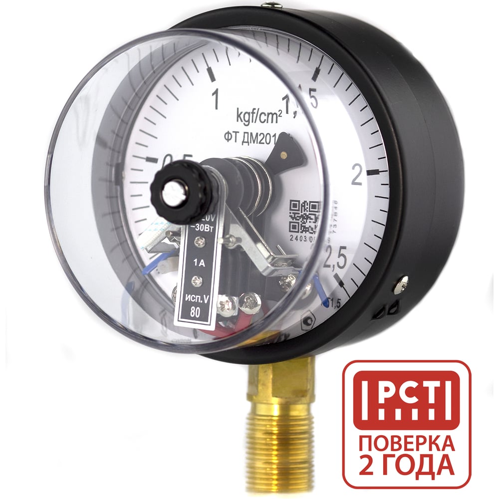 Изображение товара Манометр ПО Физтех АО ДМ2010ф 0-2,5 кгс/см2 радиальное М20х1.5 IP40
