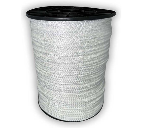 Изображение товара Шнур вязаный ООО Оптхозторг полипропиленовый, 6 мм, 400 м, белый 3062400